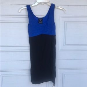 Royal Blue and Black Bebe Bodycon Dress
